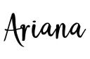 "Ariana" tattoo design idea