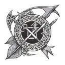 one direction band with arrows  tattoo design idea