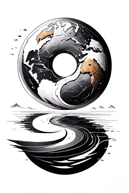 ENSO CIRCLE looks like earth tattoo design idea