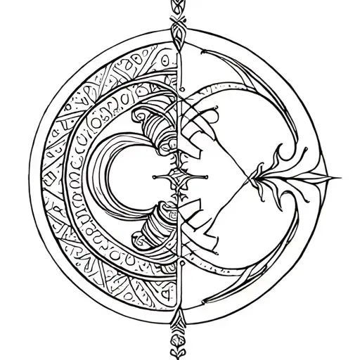 Gemini and Aquarius tattoo design idea