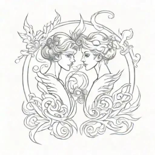 imfinite twin flame burns tattoo design idea
