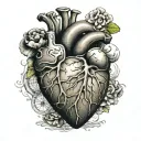 atomically correct heart tattoo design idea