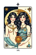 Matching best friend, tattoos one with tarot card that matches Taurus ruling moon and cancer ruling moon  tattoo design idea