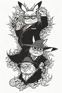 pikachu eric cartman peter griffin bugs bunny and mortdecai tattoo design idea