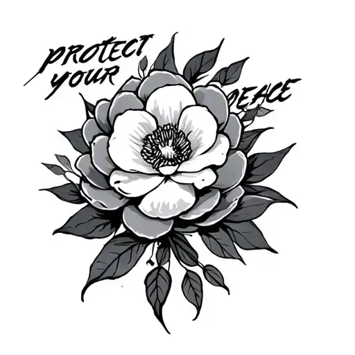 protect your peace writing  tattoo design idea