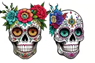 sugar skull tattoo design idea