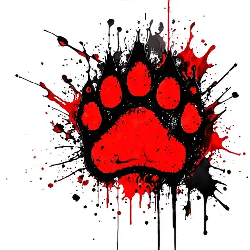 bear paw tattoo design idea