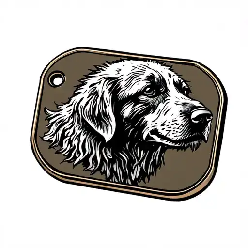 Gleep, Merlin 1-1, military dog tag tattoo design idea