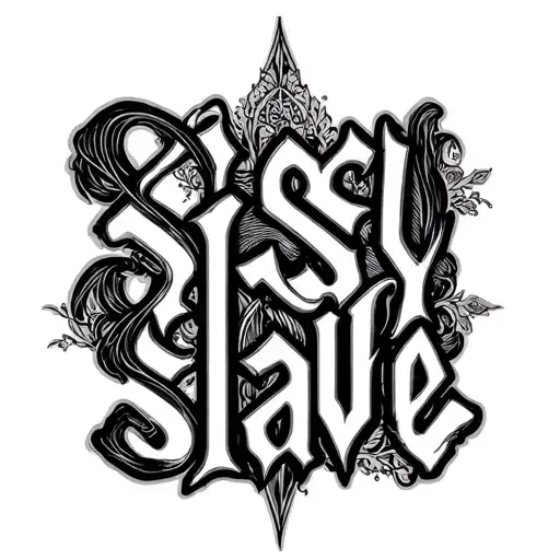"Sissy Slave" Two Word Ambigram Generator tattoo design idea