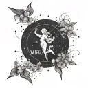 Pisces, Virgo, Gemini. virgo constellation tattoo design idea