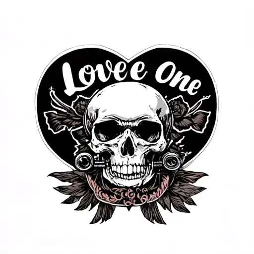 deceased love one. motorcycle. motto simple words tattoo design idea
