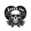 deceased love one. motorcycle. motto simple words tattoo design idea