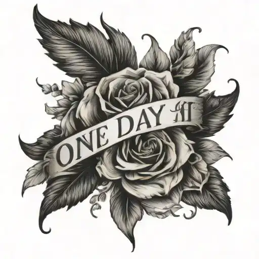 One day at a time tattoo design idea
