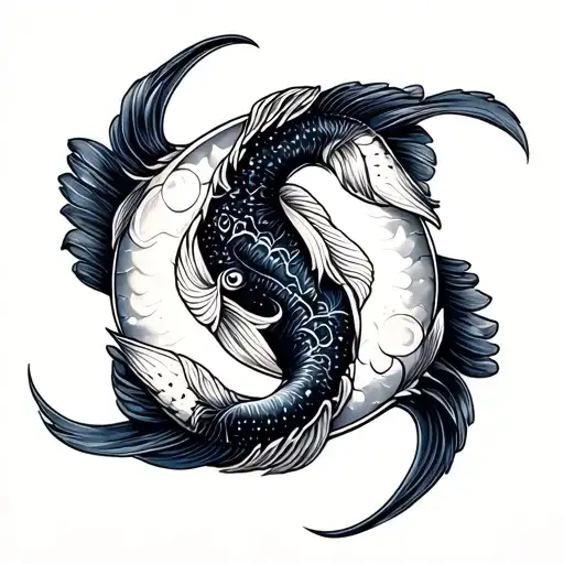 Pisces And Sagittarius tattoo design idea