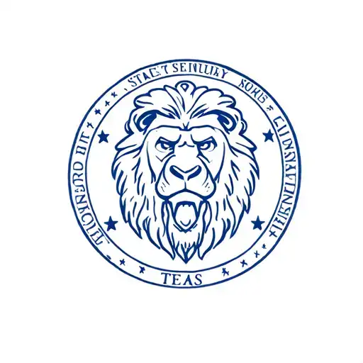 gorilla, lion, texas state seal, ametican flag tattoo design idea
