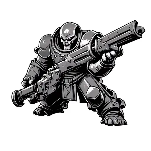 Bolt thrower Warhammer 40k tattoo design idea