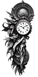 Greek Mythology Clock tattoo design idea