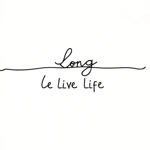 Long live life tattoo design idea