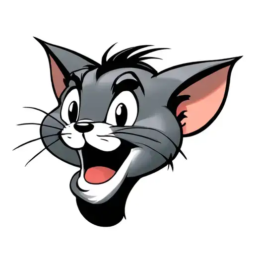 tom and Jerry: bone across the throat tattoo design idea