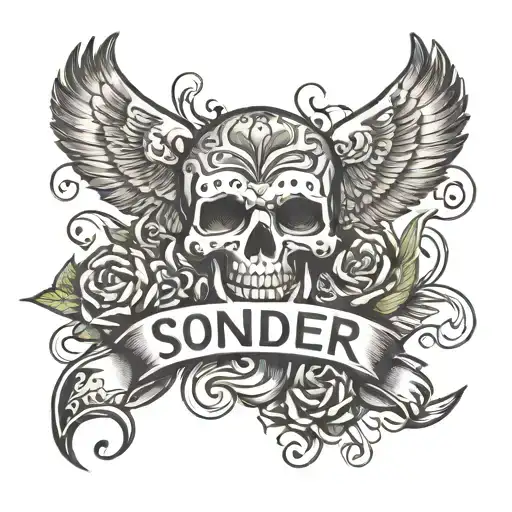 tatoo with the words sonder apatia e umile graffiti style tattoo design idea