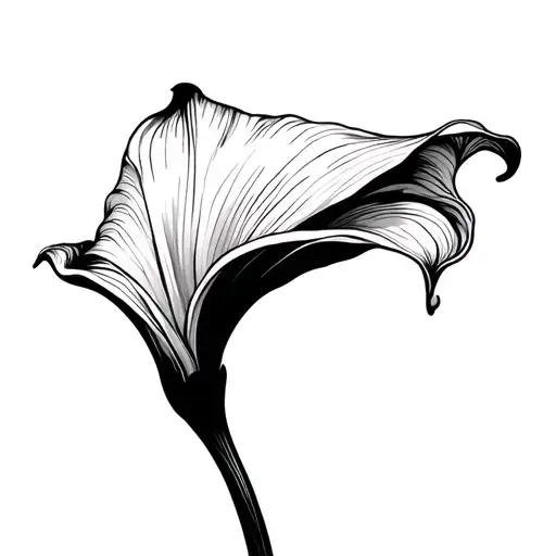 white calla lily 07-17-17 in the pedals tattoo design idea
