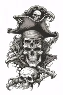 Pirate Skull tattoo design idea