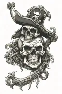 Pirate Skull tattoo design idea
