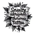 Serenity Prayer tattoo design idea