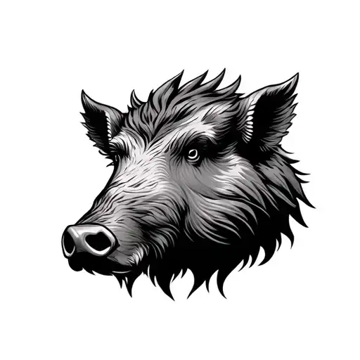 boar head tattoo tattoo design idea