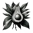 avocado tattoo design idea