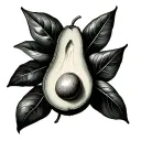 avocado tattoo design idea