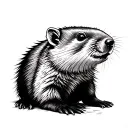 marmot tattoo design idea