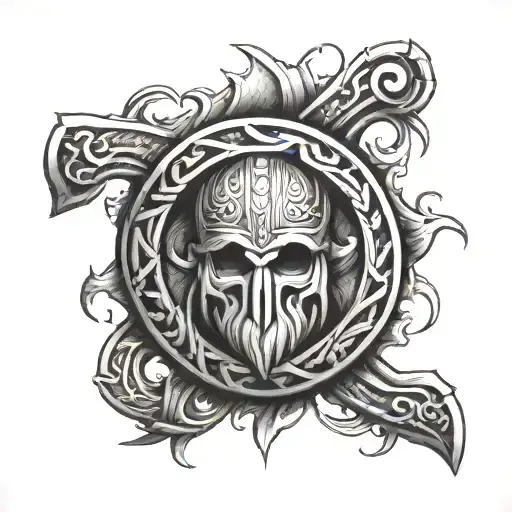 Viking stave tattoo design idea