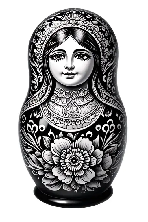 Russian doll tattoo design idea