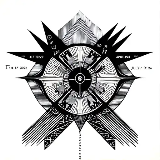incorporate the dates April 17,2022 and July 9,2024 into a tattoo about timelessness tattoo design idea