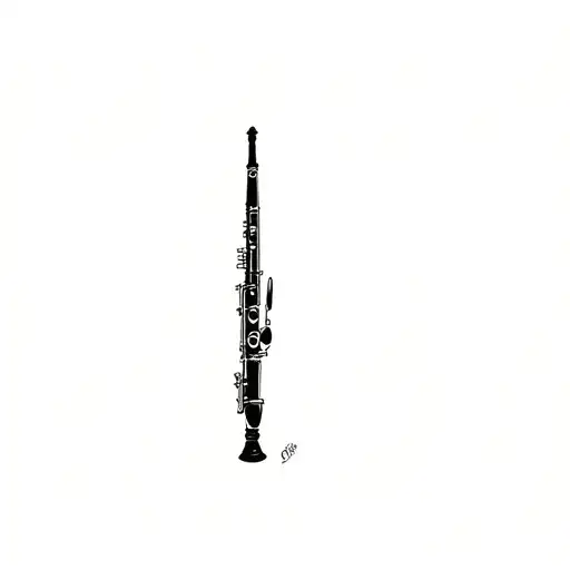 clarinet tattoo design idea