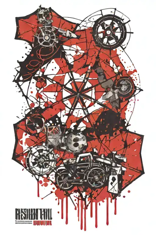 resident evil umbrella corporation tattoo design idea