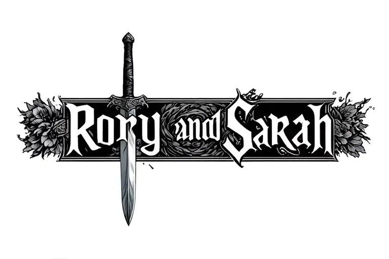 "Rory and Sarah " Scotland william wallace sword and samurai tattoo design idea