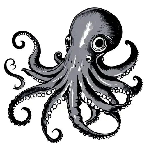 Navy Squid tattoo design idea