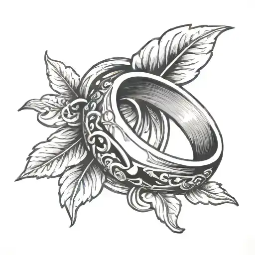 Mens Wedding Ring tattoo design idea