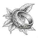 Mens Wedding Ring tattoo design idea