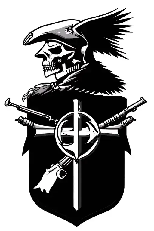 3rd battalion 4th marines Darkside emblem integrated tattoo design idea