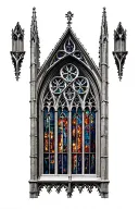 Gothic Cathedral Window tattoo design idea