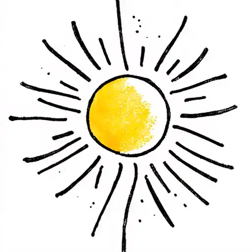 twenty two in writing with sunshine  tattoo design idea