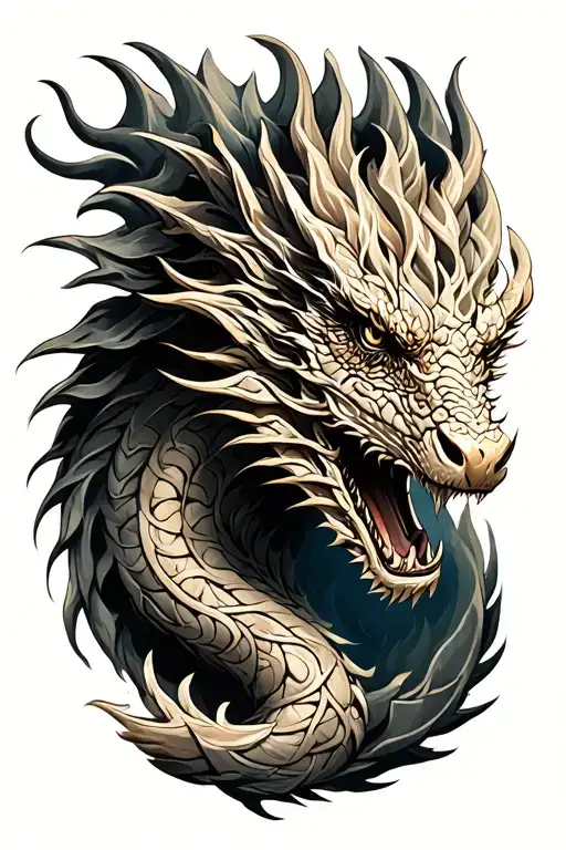 Celtic dragon tattoo design idea