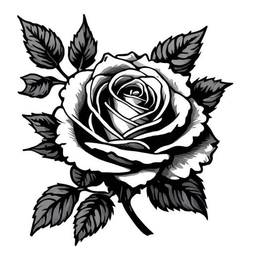 Rose Stencils tattoo design idea