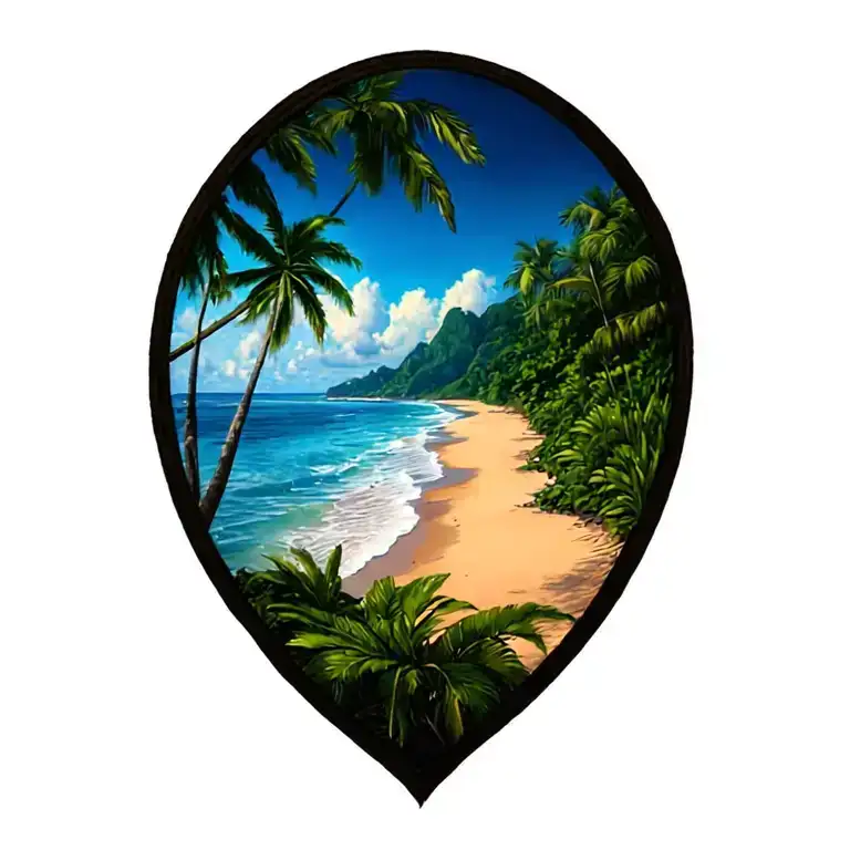 Coco Beach, Guanacaste, Costa Rica tattoo design idea