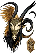 arcangel uriel with capricorn zodiac sign tattoo design idea