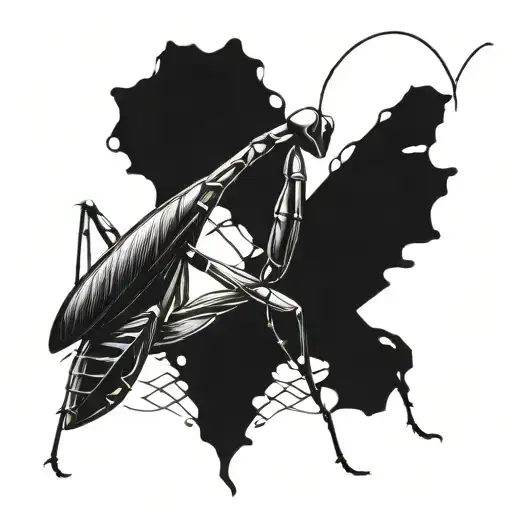 mantis tattoo design idea