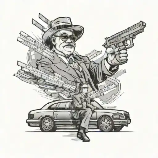 accountant, car dealer, millionaire tattoo design idea